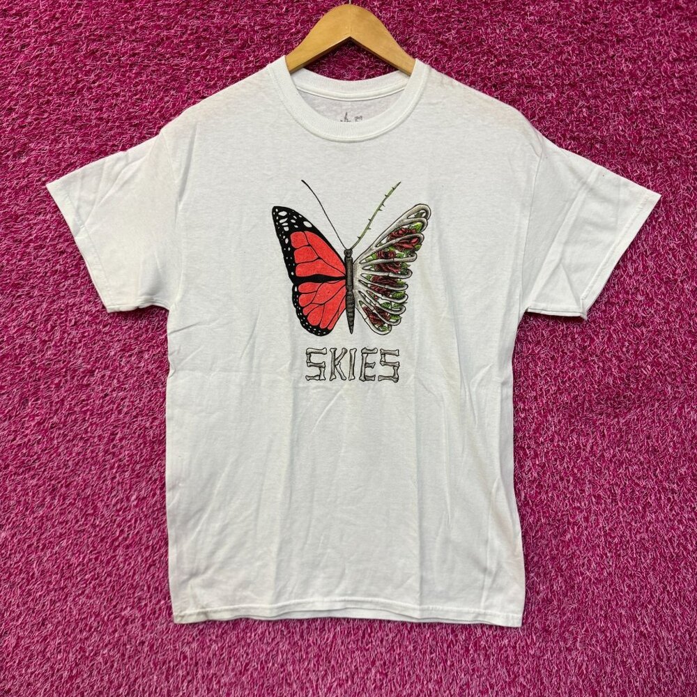 Lil Skies Shelby Butterfly Skeleton Wing Roses Emo Rap Tee M